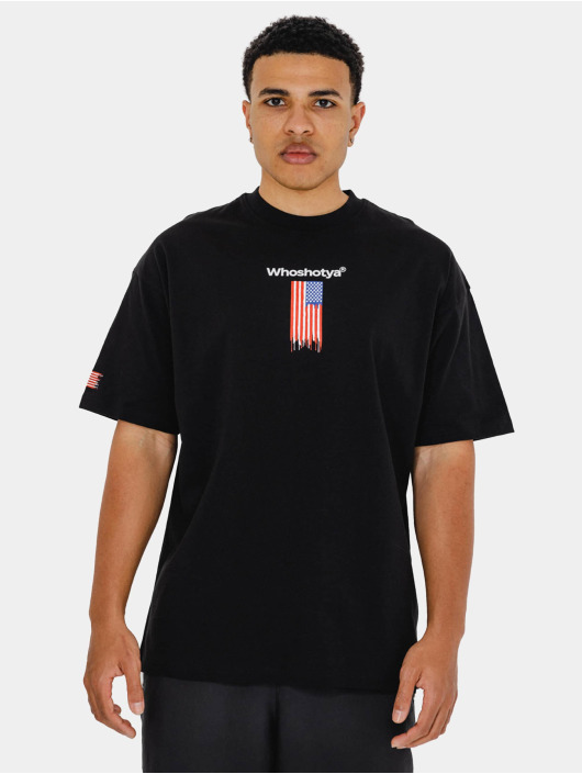 Who Shot Ya? Camiseta Flagdrips Oversize negro