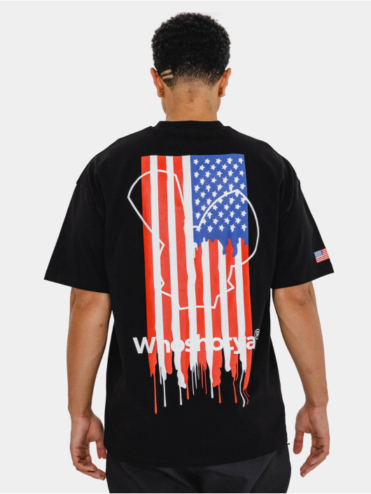 Who Shot Ya? Camiseta Flagdrips Oversize negro