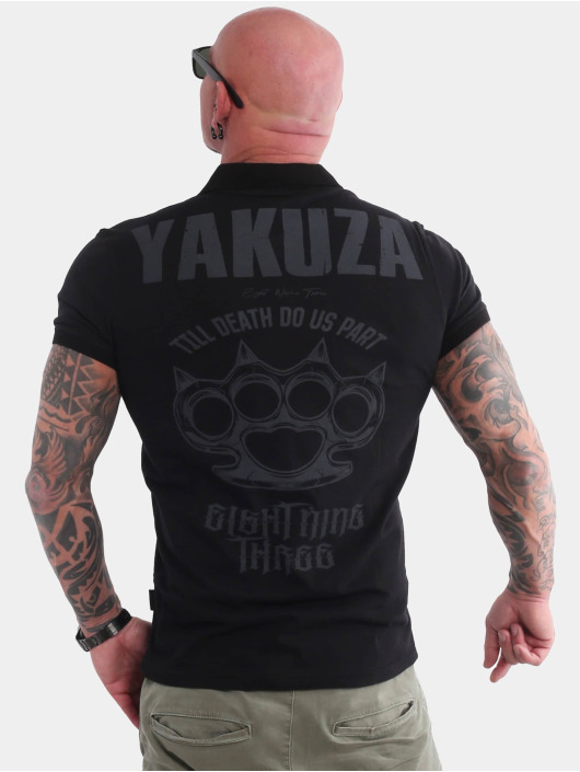 Yakuza Poloshirt Brass Knuckles V02 schwarz