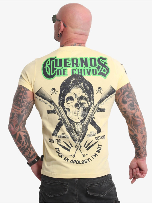 Yakuza T-paidat Cuernos De Chivo V02 keltainen