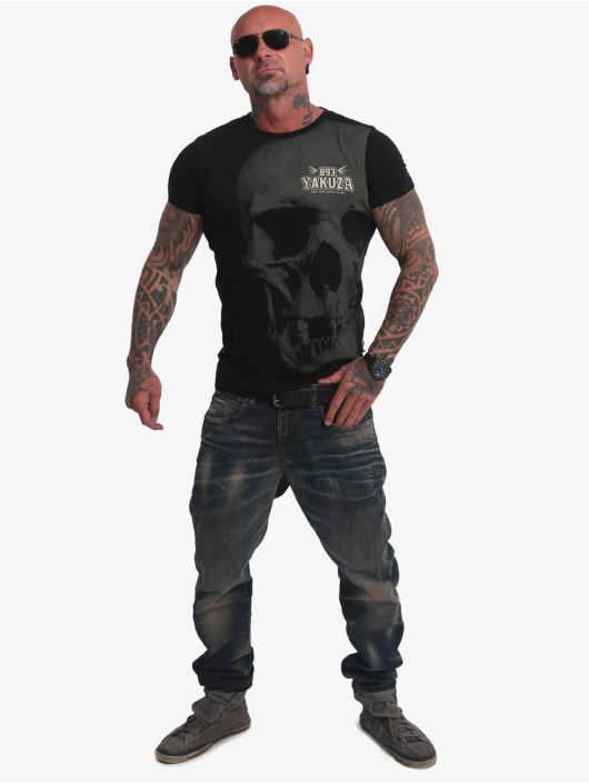 Yakuza T-Shirt Cuernos De Chivo Skull black