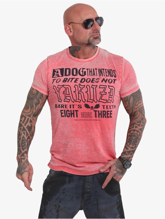 Yakuza T-shirt Dog Burnout rosso