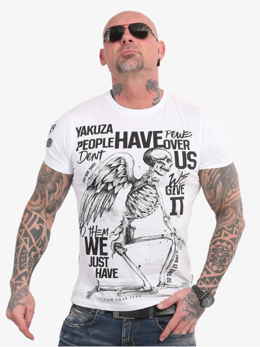 Yakuza T-shirts Power Over Us hvid