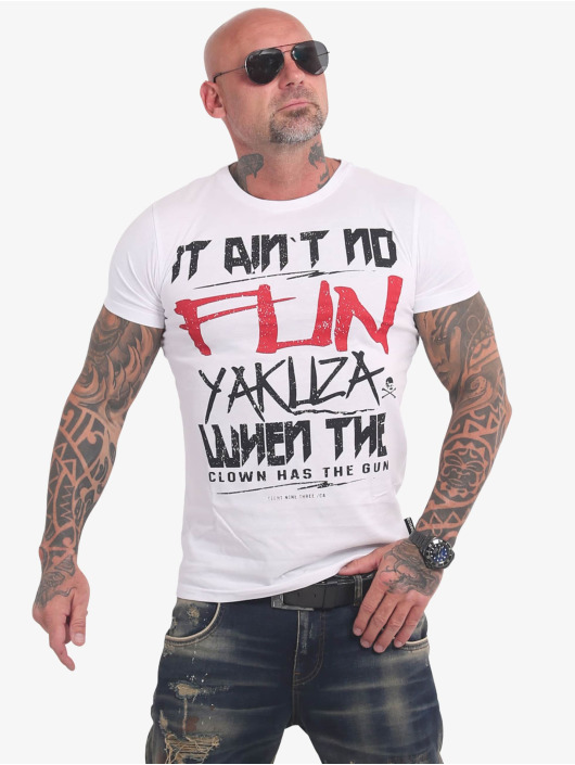 Yakuza T-skjorter No Fun hvit