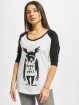Merchcode T-Shirt manches longues Ladies Banksy Ape Raglan blanc