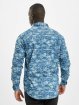 Urban Classics Chemise Printed Palm Denim bleu