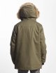 Urban Classics Manteau Heavy Cotton Imitation Fur olive