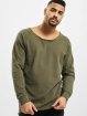 Urban Classics Pullover Long Open Edge Terry olive
