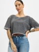 Urban Classics Sweat & Pull Melange Cropped Short Sleeve bleu