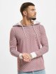 Urban Classics Sweat capuche Stripe Jersey rouge
