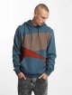 Urban Classics Sweat capuche Zig Zag turquoise