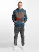 Urban Classics Sweat capuche Zig Zag turquoise