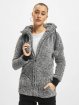 Urban Classics Sweat capuche zippé Melange Teddy gris