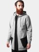 Urban Classics Sweat capuche zippé Long Peached Tech gris