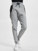Urban Classics Sweat Pant Side Zip Leather Imitation grey