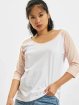 Urban Classics T-Shirt manches longues Ladies 3/4 Contrast Raglan blanc