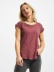 Urban Classics T-Shirt Ladies Long Back Shaped Spray Dye red