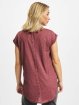 Urban Classics T-Shirt Ladies Long Back Shaped Spray Dye red