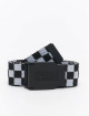 Urban Classics Belts Canvas Checkerboard svart
