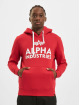Alpha Industries Hoodie Foam Print red
