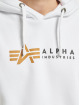 Alpha Industries Hoodie Alpha Label white
