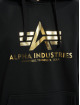 Alpha Industries Hoody Basic Foil Print schwarz