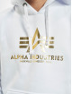 Alpha Industries Mikiny Basic Foil Print biela