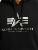 Alpha Industries Sweat capuche Basic Foil Print noir