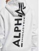 Alpha Industries Sweat capuche zippé Back Print blanc