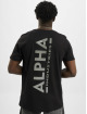 Alpha Industries T-Shirt Backprint Reflective black