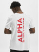 Alpha Industries T-Shirty Backprint bialy