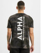 Alpha Industries T-skjorter Backprint Camo svart