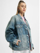 Balenciaga Jeansjacken Large Fit All Over Logo blau