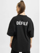 Balenciaga T-Shirt Extra Large Fit Defile Back Print schwarz