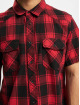 Brandit overhemd Check Halfsleeve rood