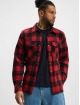 Brandit Skjorte Jeff Fleece Long Sleeve rød
