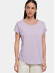 Build Your Brand Camiseta Ladies Long Slub púrpura