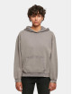 Build Your Brand Hoodie Ladies Acid Washed Oversize grå
