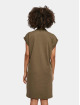 Build Your Brand jurk Ladies Turtle Extended Shoulder olijfgroen