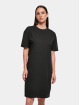 Build Your Brand jurk Ladies Organic Oversized Slit Tee zwart