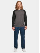 Build Your Brand Longsleeve Contrast Raglan grau