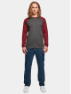 Build Your Brand Långärmat Contrast Raglan grå