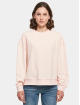 Build Your Brand Maglia Oversized Crewneck rosa chiaro