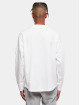Build Your Brand Pitkähihaiset paidat Oversized Cut On Sleeve valkoinen