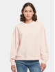 Build Your Brand Svetry Oversized Crewneck růžový