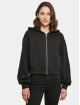 Build Your Brand Sweat capuche zippé Short Oversized noir