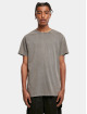 Build Your Brand T-paidat Acid Washed Round Neck harmaa