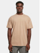 Build Your Brand T-Shirt Acid Washed Heavy Oversized beige