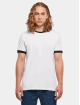 Build Your Brand T-Shirt Ringer blanc