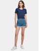 Build Your Brand T-Shirt Cropped blau